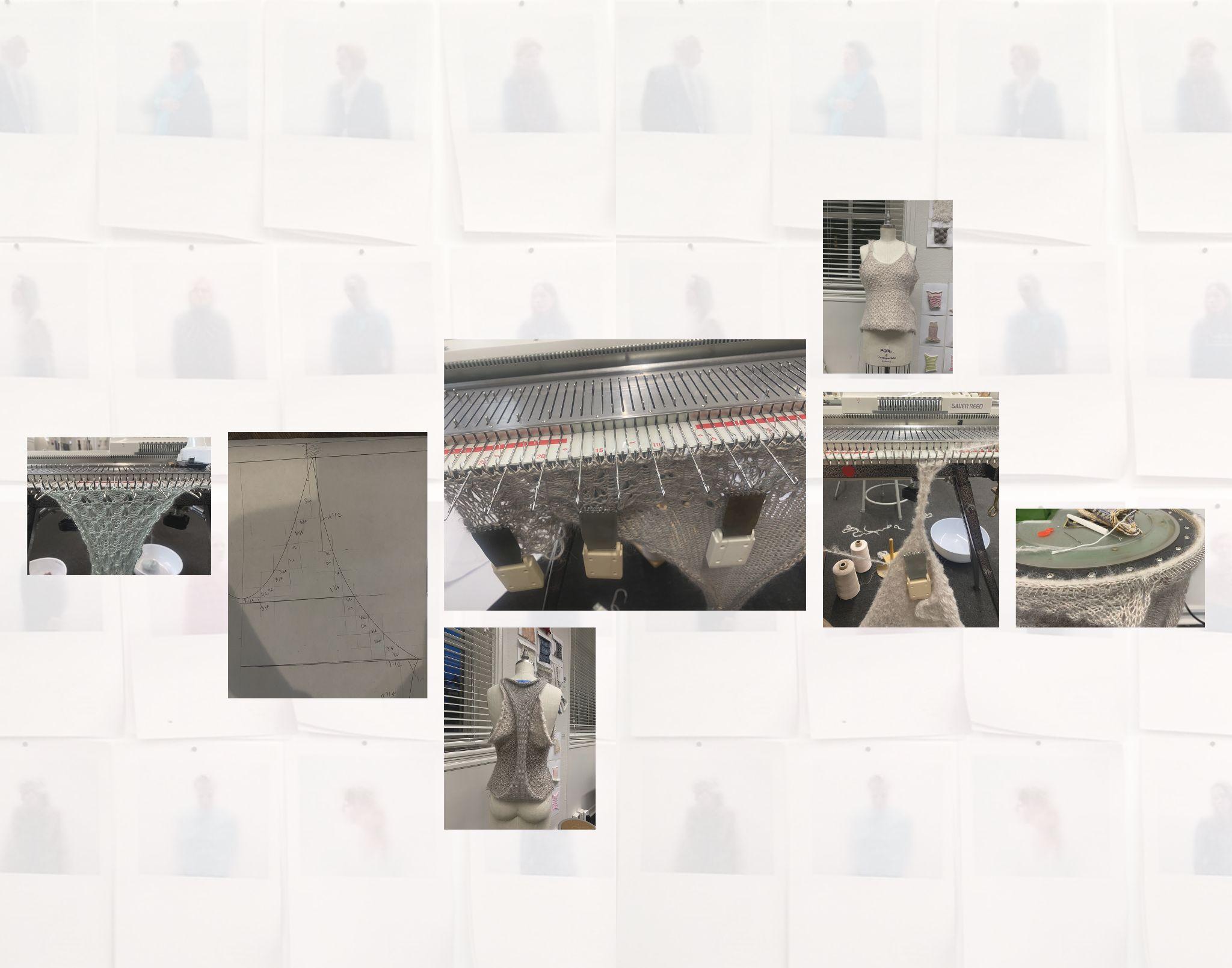 Machine knitting process